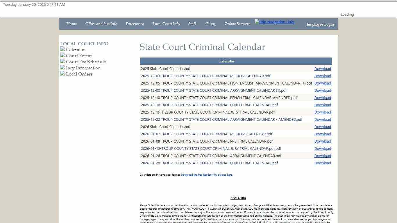 Troup County Clerk of Courts