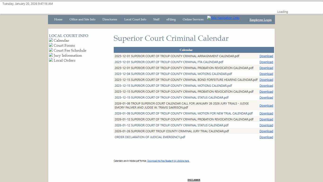 Troup County Clerk of Courts